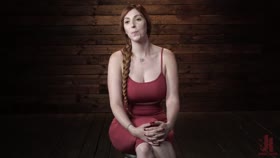 Sexy redhead in Device Bondage