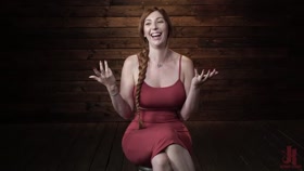 Sexy redhead in Device Bondage