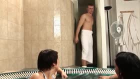 Chubby Czech Alexandra Dominates A Boy With Her Friend In The Jacuzzi