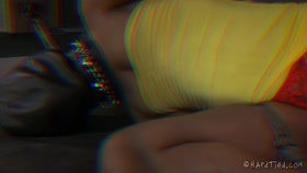 Flexible Ebony Pain Slut In Lezdom Bondage