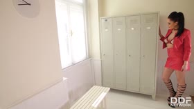 Dolly Diore S Femdom Lesbo Action In The Locker Room Makes Nisha Scream