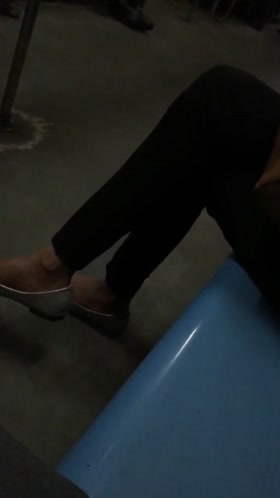 Young Girl Flats Play Sitting Next To Me