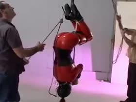 Inverted Suspension with Latex and Cuffs