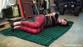 is struggling on the floor