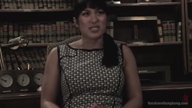 Jailhouse Cock Slut: Judge Mia Li Double Stuffed!