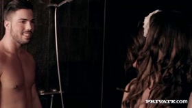 Maid Julia Roca Gets Wet in the Shower While Taking a Hard Pumping