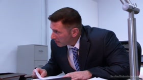 Submissive Secretary Does Double Penetration Duty