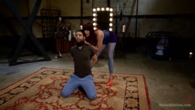 Slave pimped out to suck construction worker dick for Maitresse Madeline