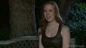 Slutty redhead in first gang bang. 18 and ready to go!