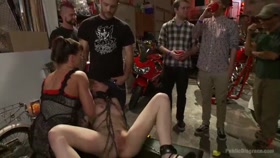 Pounded in a biker bar First ever boy/girl scene!