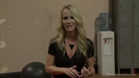 It takes five thick fire hoses to drench Simone Sonay's hot MILF cunt
