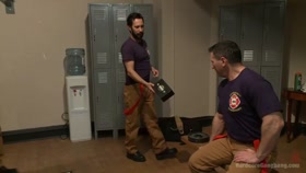 It takes five thick fire hoses to drench Simone Sonay's hot MILF cunt