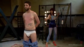 Slave pimped out to suck construction worker dick for Maitresse Madeline