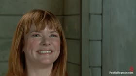 STRANGERS GET HANDSY: A SLUTTY redhead gets DP'd by dicks on sticks in PUBLIC!