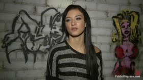 Brand New Model Gets the full Public Disgrace Experience  ASS ALERT!!