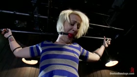 Tall blonde slut suffers from nipple torture, sadistic beatings, and extreme squirting orgasms