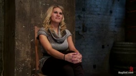 State Champion Softball player has her huge tits bound, nipples clamped, brutally skull fucked!