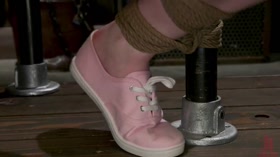 Young New Slave Brutally Inducted Into The Redhead Lesbian Dungeon