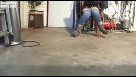 Girl Chairtied Mouth Taped Struggling