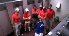Brutal Restroom Gangbang - Gay