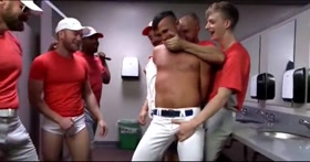 Brutal Restroom Gangbang - Gay