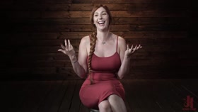 Lauren Phillips: Helpless Redhead in Brutal Bondage Made to Cum