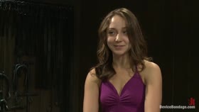 Fresh innocent girl bound and made to cum, confused between pain and pleasure