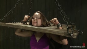 Fresh innocent girl bound and made to cum, confused between pain and pleasure