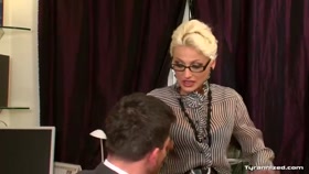 Boss Gets Punished By Big Black StrapOn