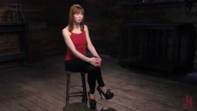 Red Headed Rope Slut Gets Brutalized and Made to Cum