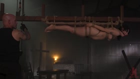 Petite Pain Slut Violet Monroe in Rope Bondage and Brutal Anal Fucking