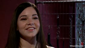 Adorable 19 year old has a tough first ever lesbian experience on WhippedAss.com!
