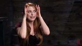 Red Headed Slut is Bound, Tormented, Double Penetrated and Made to Cum
