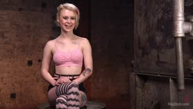 Blonde Pain Slut in Brutal Bondage and Suffering Grueling Punishment