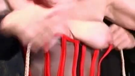 BRUTAL MASTER - rubee strung up tits