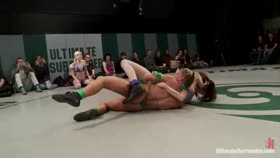 5 girl squirt fest! Losers get dominated by the winners AND the ref!!!