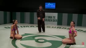 Brutal head locks, submission holds and crushing leg scissors! How much pain can the rookie take?
