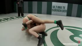 2 girl next door types battle it out on the mat100% Real nonscripted sex wrestling. Brutal!!