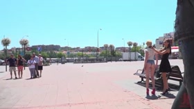 Petite Whore Molly Saint Rose Fucked and Humiliated in Public Plaza!!