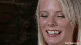 Tiny blonde babydoll gets deepthroated for the very first time.