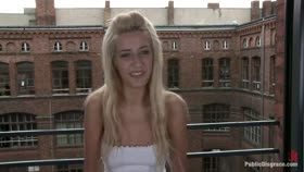Euro Beauty gets Tied to a Park Bench and Fucked Where Everyone Can See