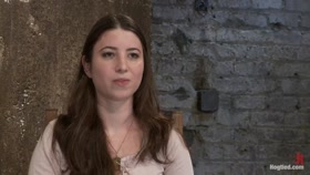 Local "girl next door" bound up tight & helpless, flogged, nipple clamped, made to suck cock, & cum!