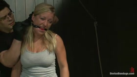 Sexy, fit bondage slaves interlocked, machine fucked and pussy smothered