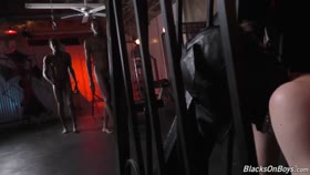 Black studs dominating and banging a white guy