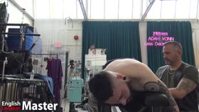 Spanking caning and impact play young slave older leather Master PREVIEW