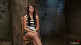 19yr with long sexy legs is bound helpless, & uncomfortable