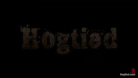 Bound on screen in an amazingly tough hogtie